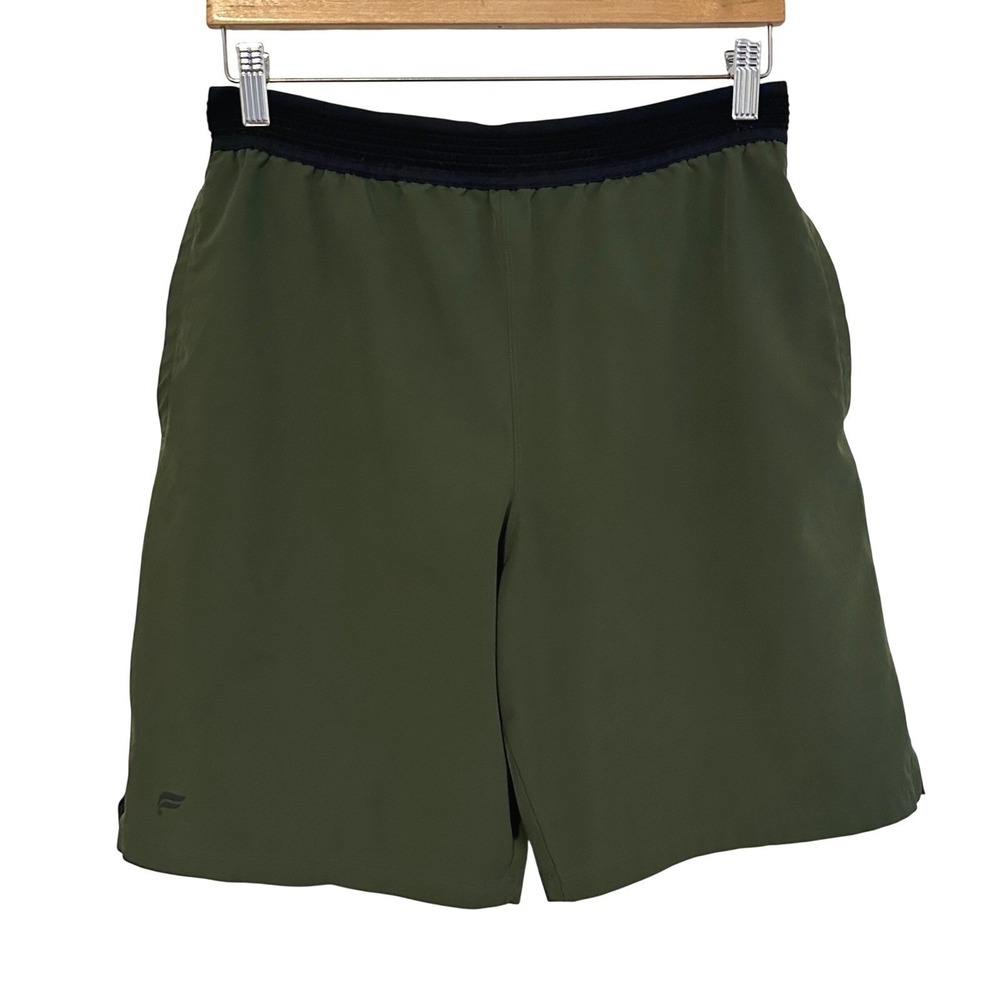 Fabletics Mens 9" The Fundamental Short II Size S Lined Green Performance Sport